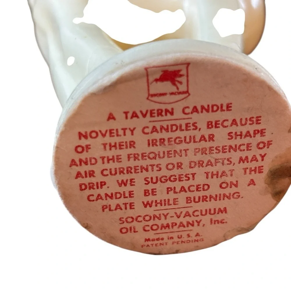 Vintage Tavern Fawn Christmas Candles 1940s White Deer Reindeer 5